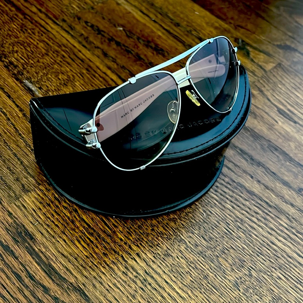 Marc by Marc Jacobs White Aviator Sunglasses
